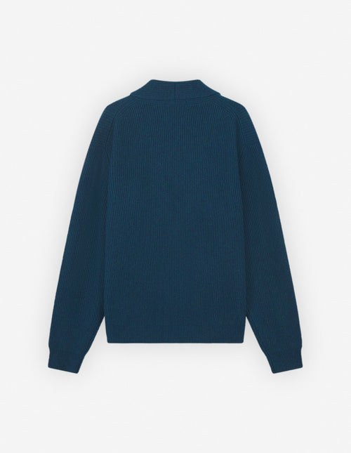  BOLD FOX HEAD PATCH COMFORT RIBBED CARDIGAN