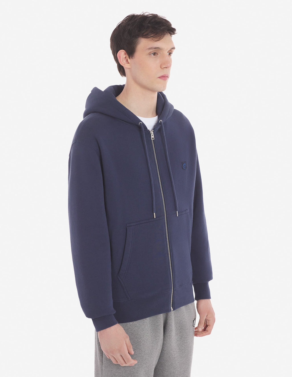  BOLD FOX HEAD PATCH COMFORT ZIPPED HOODIE