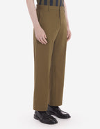  WIDE LEG CHINO PANTS IN COTTON WITH LOGO HANDWRITING