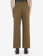  WIDE LEG CHINO PANTS IN COTTON WITH LOGO HANDWRITING