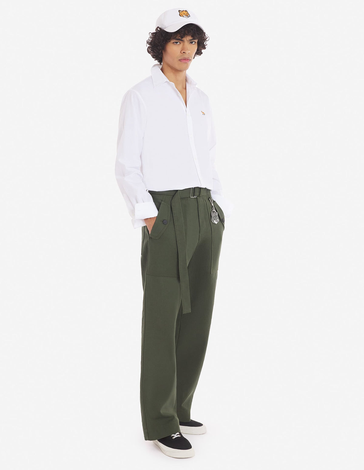  WORKWEAR PANTS IN COTTON TWILL WITH LOGO HANDWRITING