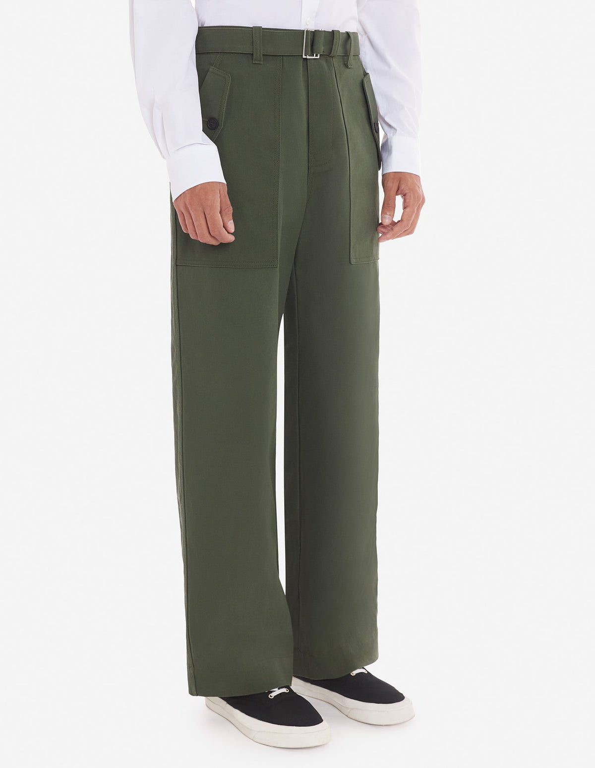  WORKWEAR PANTS IN COTTON TWILL WITH LOGO HANDWRITING