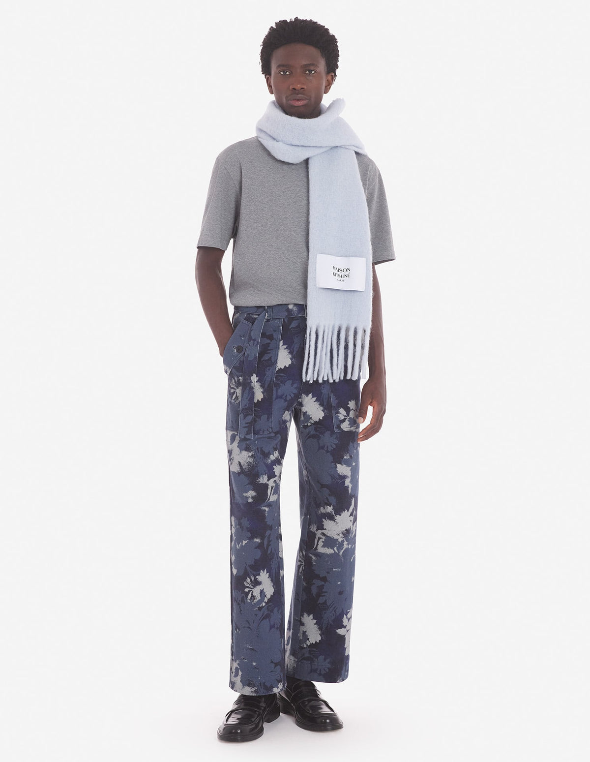  WORKWEAR PANTS IN BOUQUET CAMEO PRINTED COTTON DRI