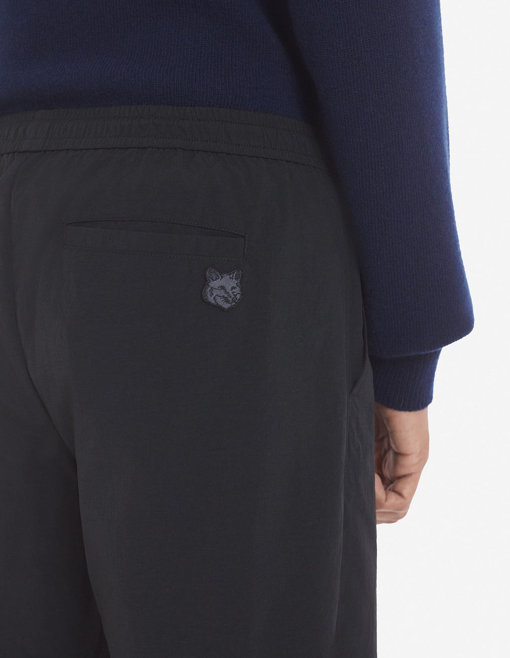  CITY PANTS IN CRISPY NYLON WITH BOLD FOX HEAD PATCH