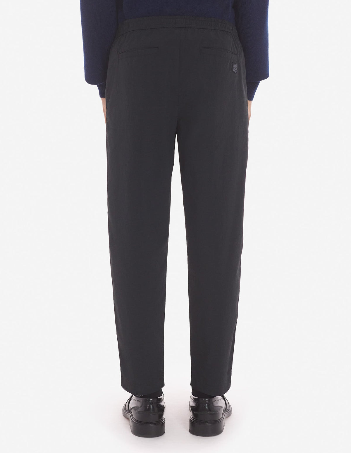  CITY PANTS IN CRISPY NYLON WITH BOLD FOX HEAD PATCH