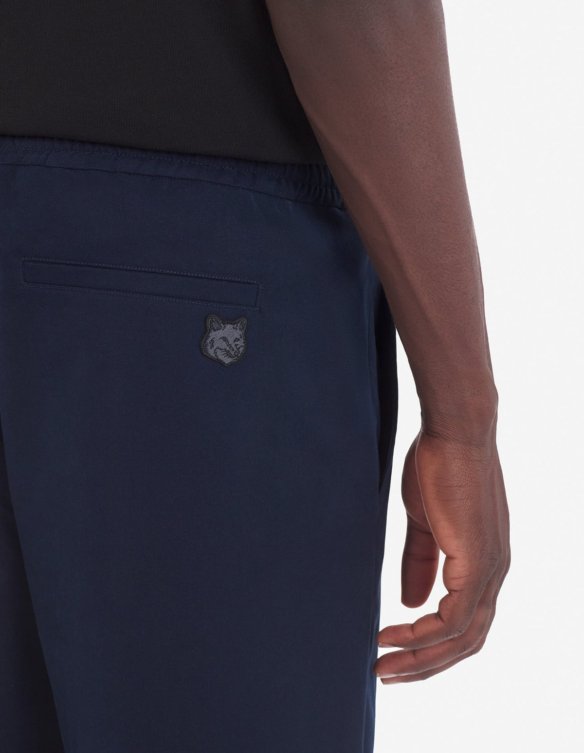 CITY PANTS IN COTTON GABARDINE WITH BOLD FOX HEAD PATCH