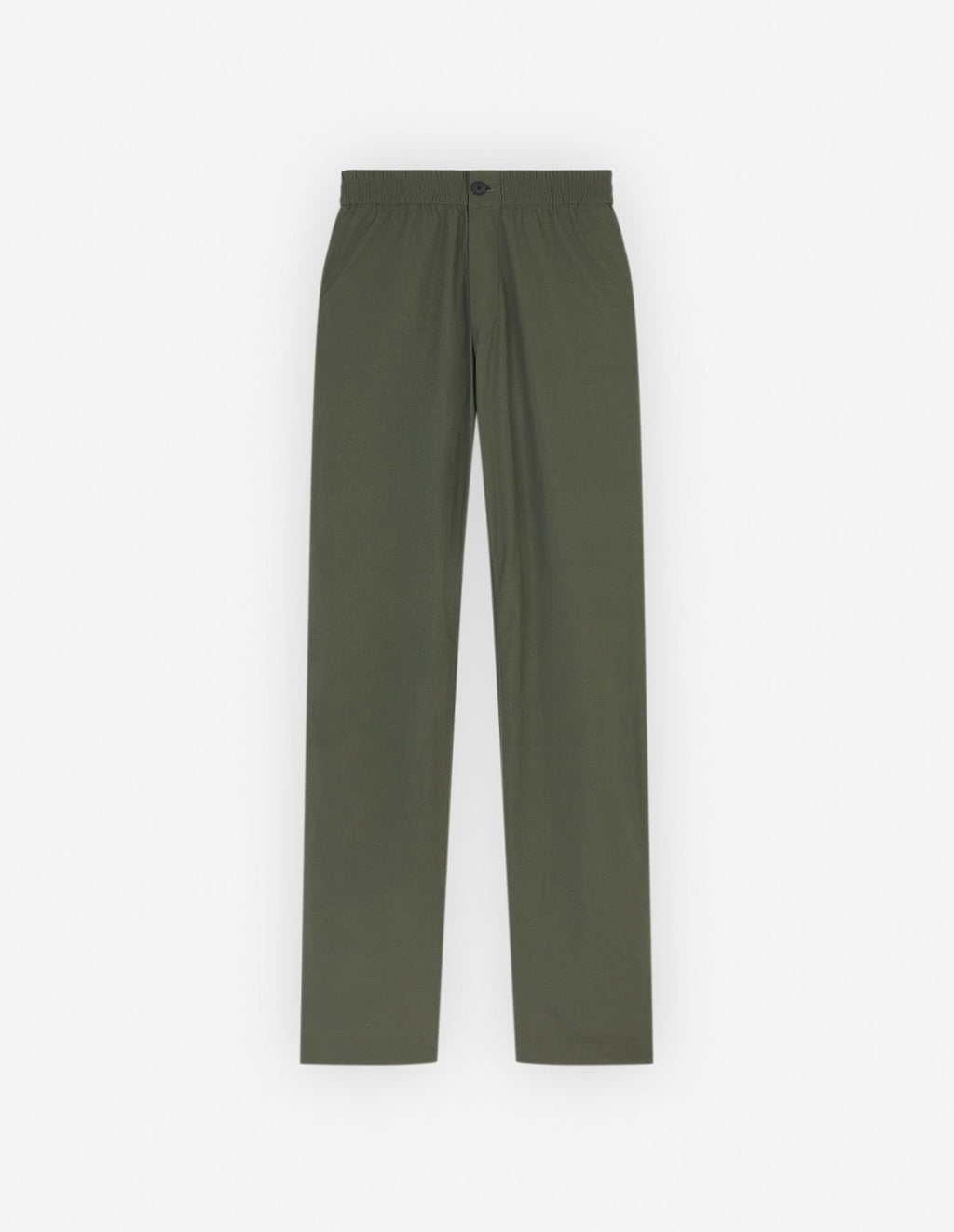  CASUAL STRAIGHT LEG PANTS IN CRISPY NYLON WITH BOLD FOX HEAD PATCH