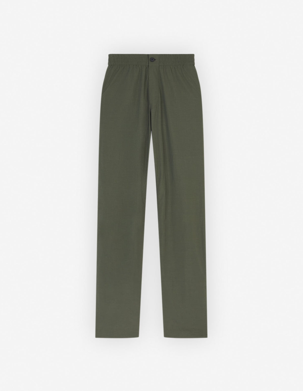  CASUAL STRAIGHT LEG PANTS IN CRISPY NYLON WITH BOLD FOX HEAD PATCH