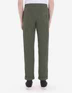  CASUAL STRAIGHT LEG PANTS IN CRISPY NYLON WITH BOLD FOX HEAD PATCH