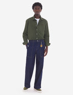  WORKWEAR PANTS IN WASHED DENIM WITH FOX HEAD PATCH
