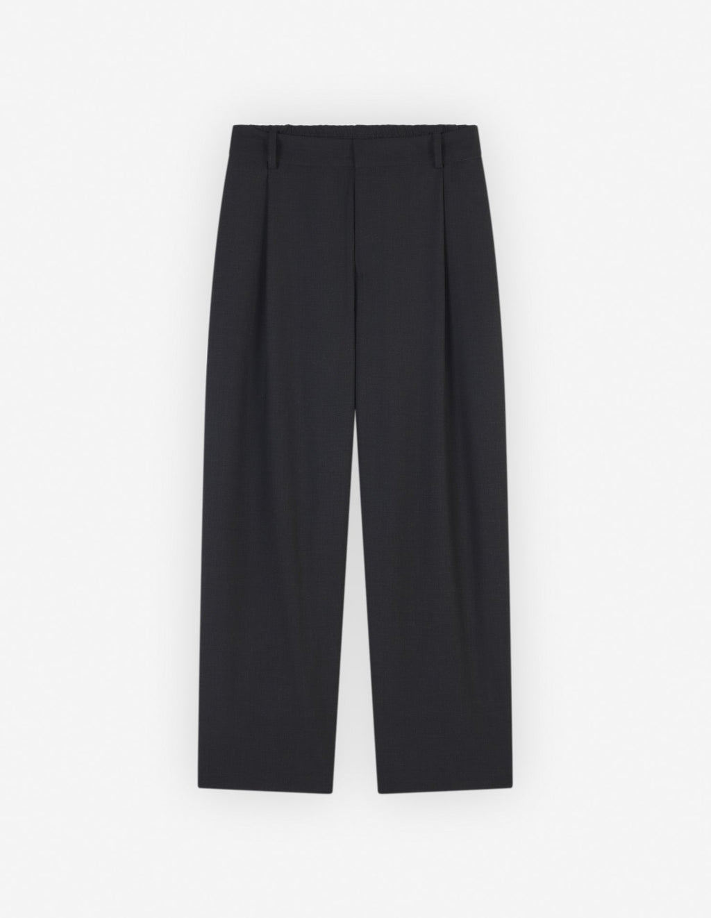  CROPPED PLEATED TAILORED PANTS IN LIGHT TECHNICAL WOOL 