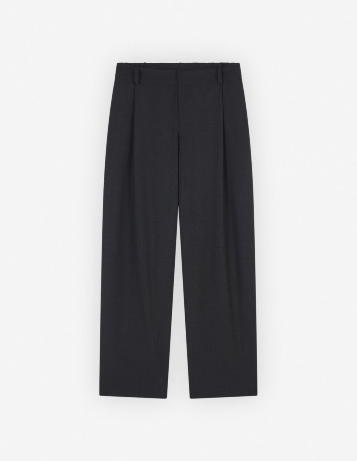  CROPPED PLEATED TAILORED PANTS IN LIGHT TECHNICAL WOOL 