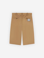 WIDE LEG CHINO BERMUDA IN COTTON WITH RUGBY PATCH