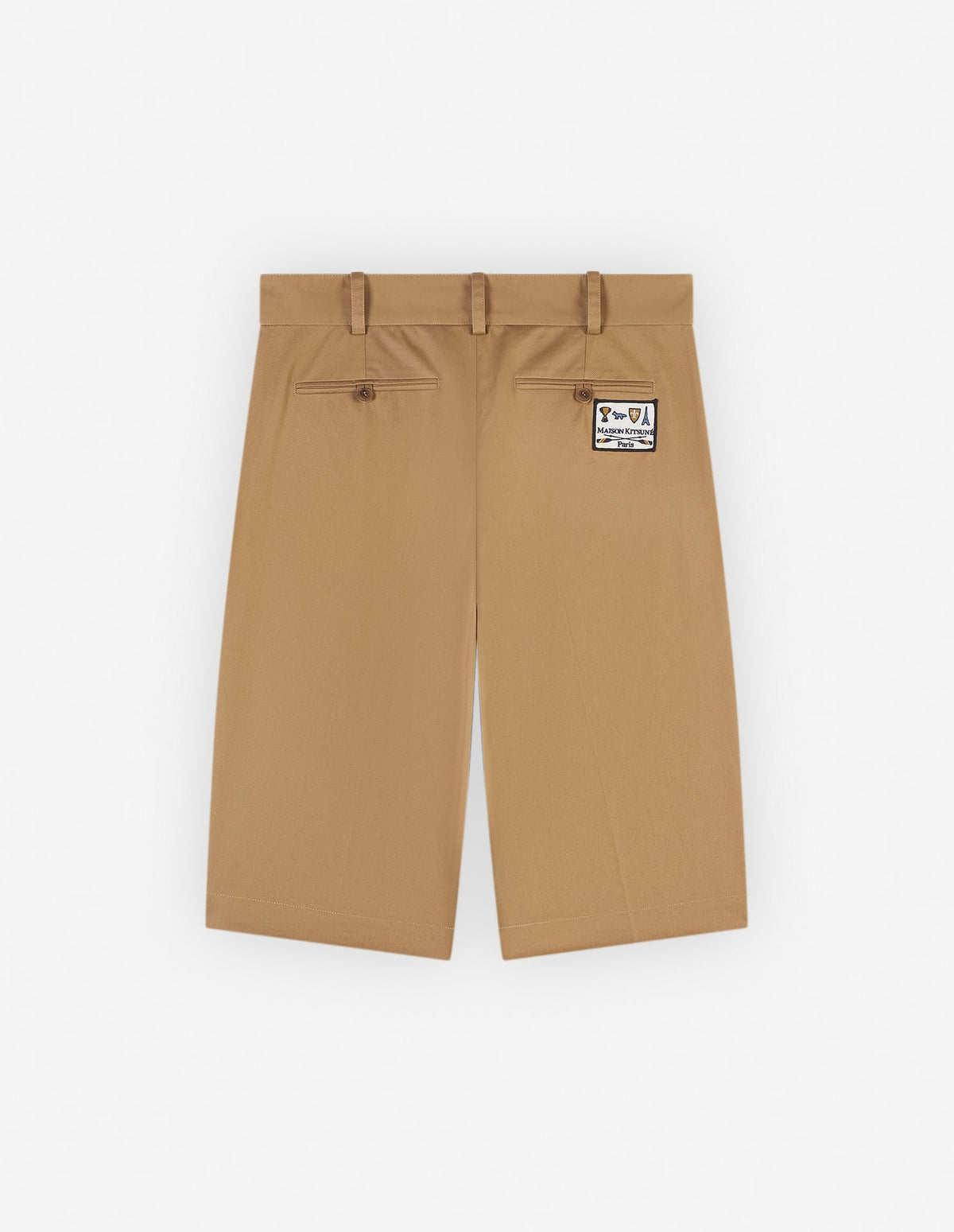  WIDE LEG CHINO BERMUDA IN COTTON WITH RUGBY PATCH