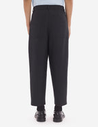  CROPPED PLEATED TAILORED PANTS IN LIGHT TECHNICAL WOOL 