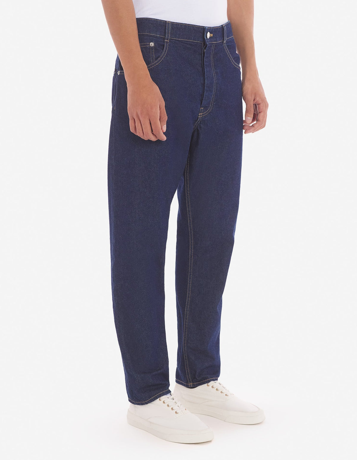  TAPERED JEANS IN INDIGO DENIM