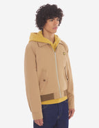  HARRINGTON JACKET IN TECHNICAL COTTON GABARDINEWITH BOLD FOX HEAD PATCH