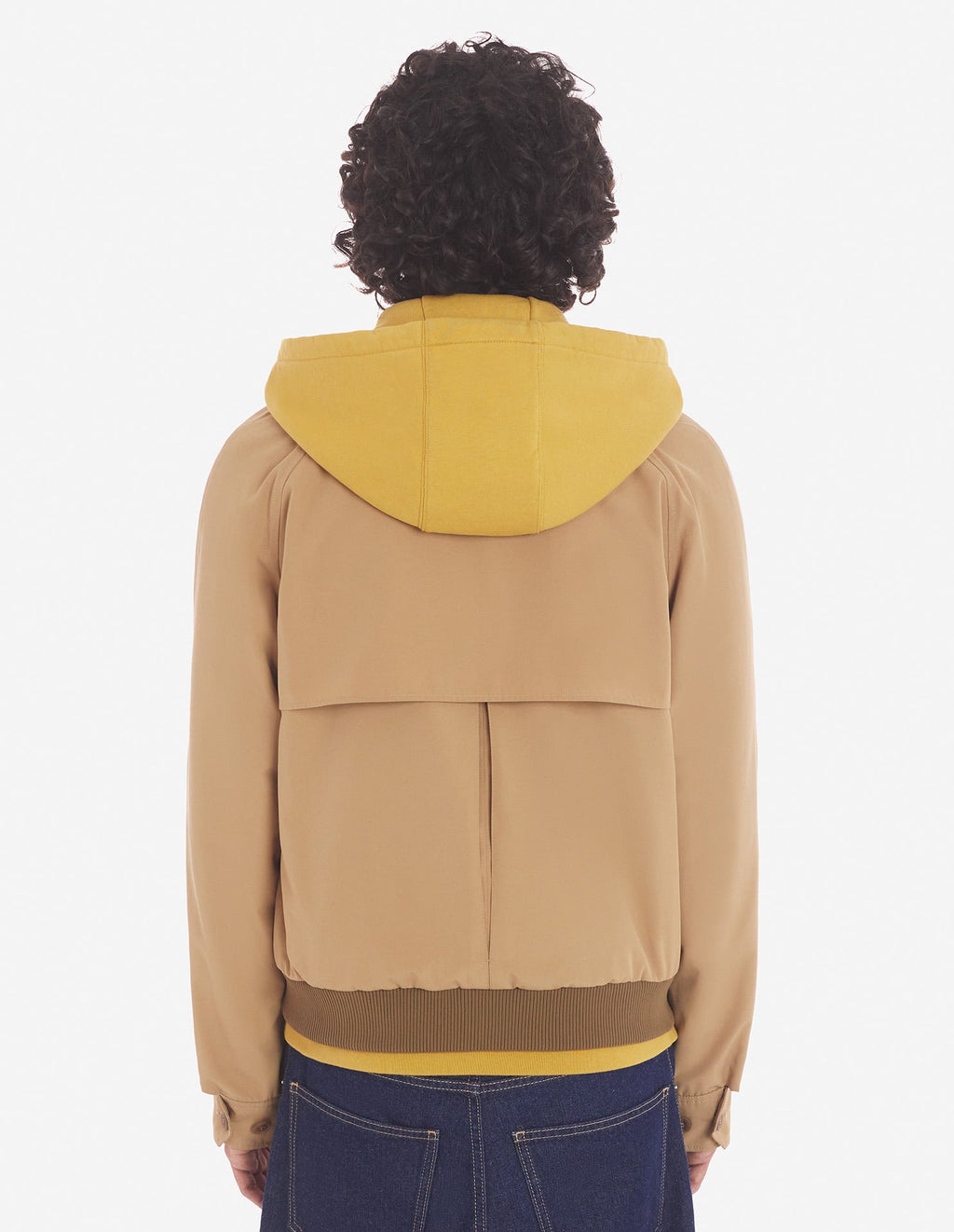  HARRINGTON JACKET IN TECHNICAL COTTON GABARDINEWITH BOLD FOX HEAD PATCH