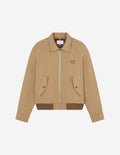  HARRINGTON JACKET IN TECHNICAL COTTON GABARDINEWITH BOLD FOX HEAD PATCH
