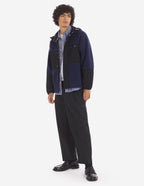  COLOR-BLOCK POLAR FLEECE BLOUSON WITH COLLEGE PATCH
