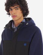  COLOR-BLOCK POLAR FLEECE BLOUSON WITH COLLEGE PATCH