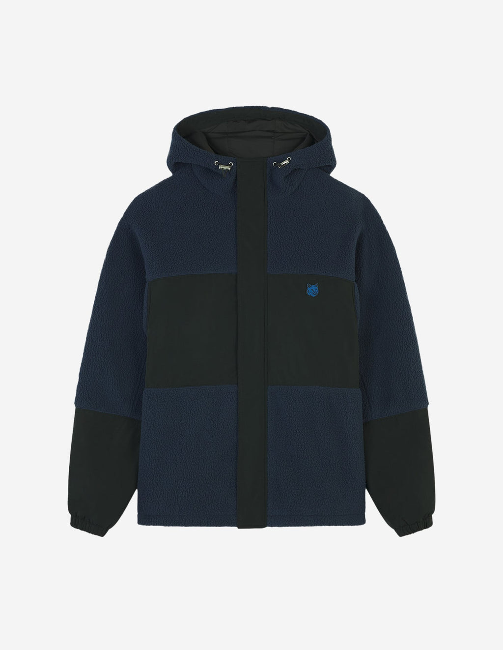  COLOR-BLOCK POLAR FLEECE BLOUSON WITH COLLEGE PATCH