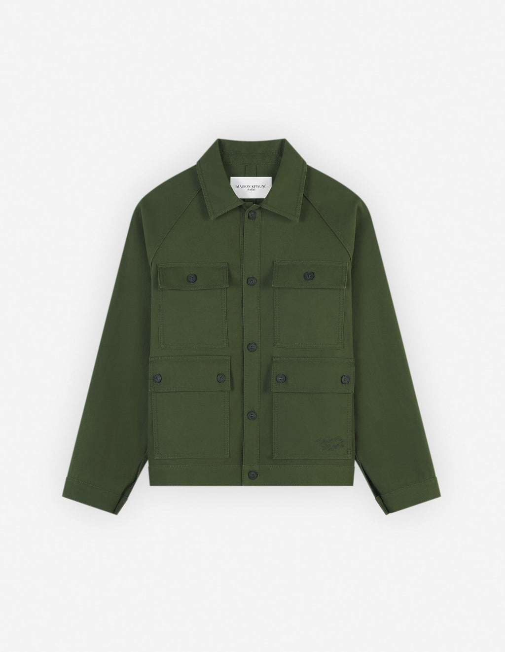  WORKWEAR JACKET IN COTTON TWILL WITH LOGO HANDWRITING