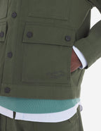 WORKWEAR JACKET IN COTTON TWILL WITH LOGO HANDWRITING
