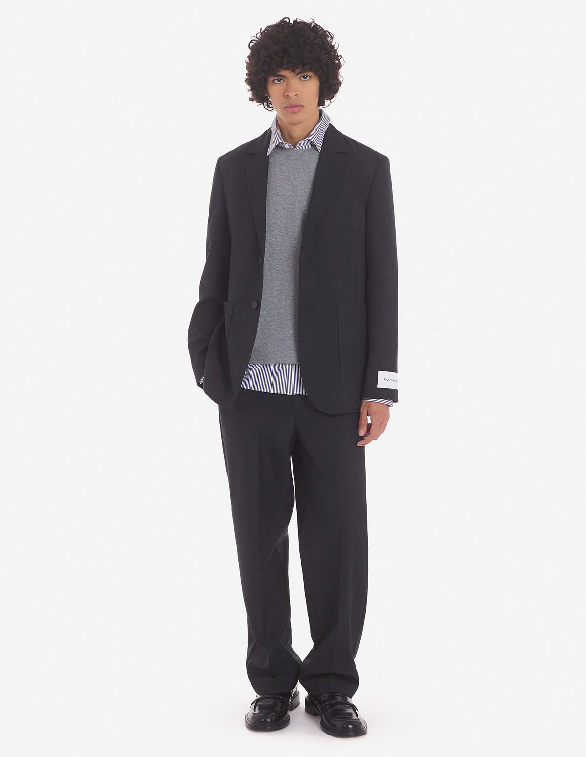  CASUAL SINGLE-BREASTED JACKET IN LIGHT TECHNICAL WOOL