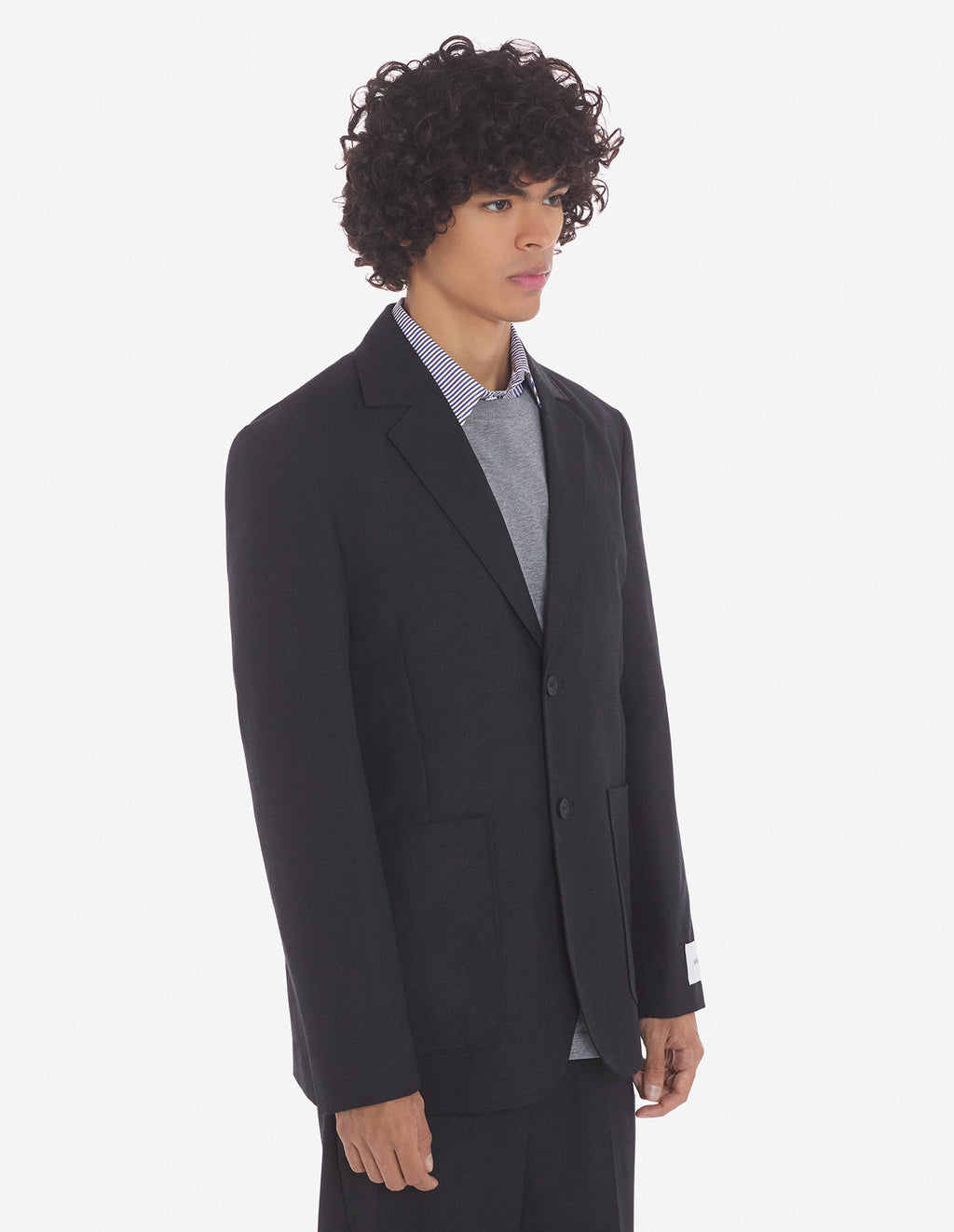  CASUAL SINGLE-BREASTED JACKET IN LIGHT TECHNICAL WOOL