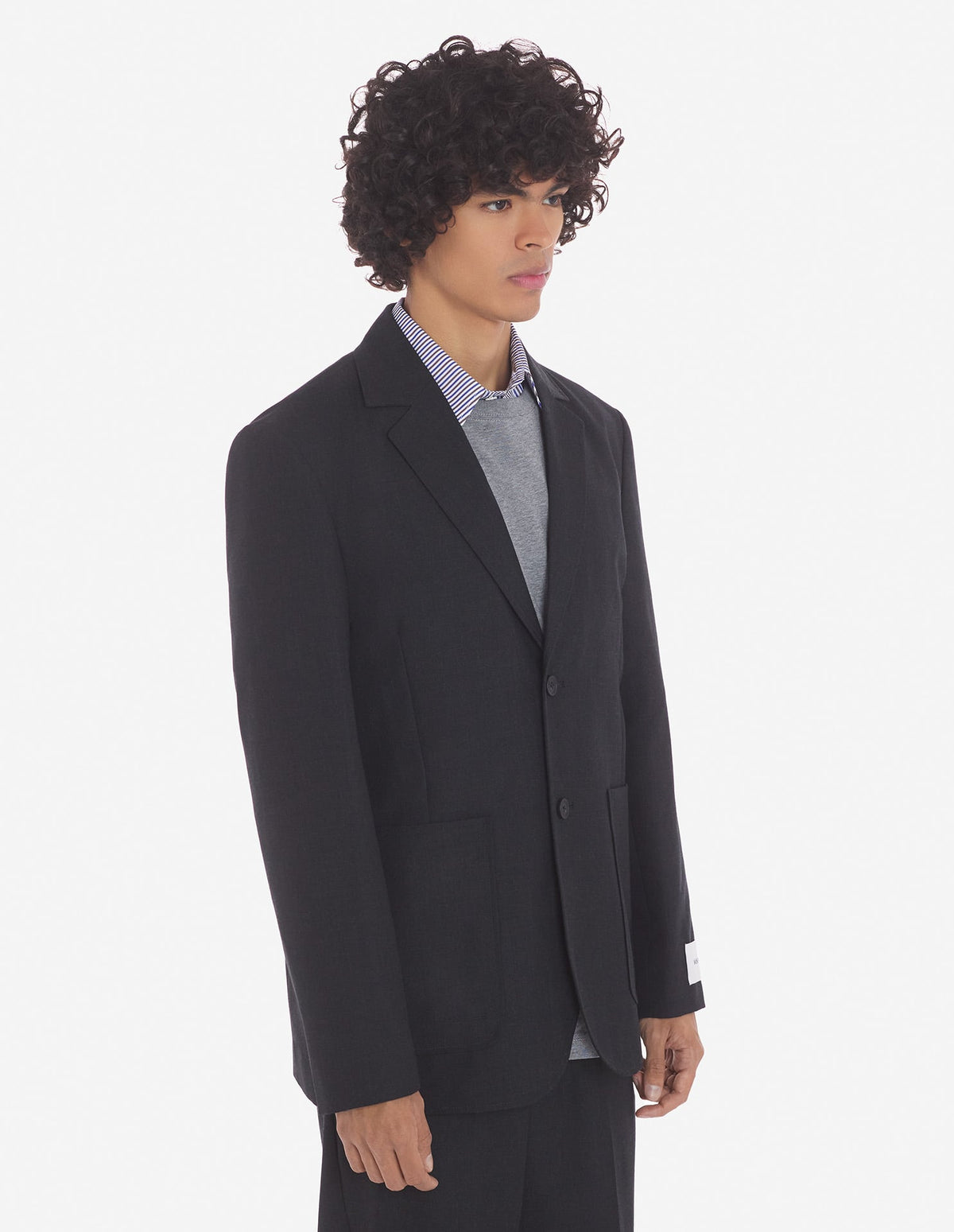  CASUAL SINGLE-BREASTED JACKET IN LIGHT TECHNICAL WOOL