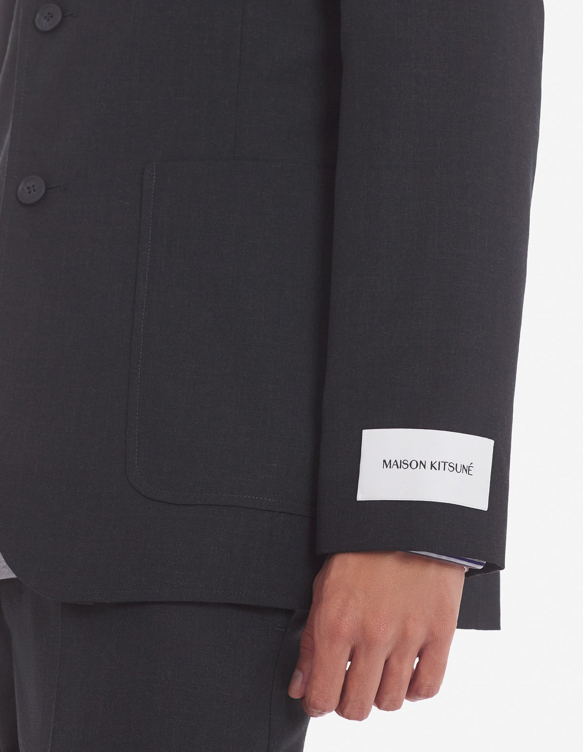 CASUAL SINGLE-BREASTED JACKET IN LIGHT TECHNICAL WOOL