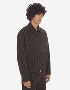 TAILORED BLOUSON IN LEOPARD PRINTED CANVAS