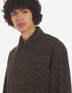  TAILORED BLOUSON IN LEOPARD PRINTED CANVAS