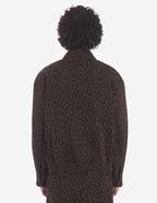  TAILORED BLOUSON IN LEOPARD PRINTED CANVAS