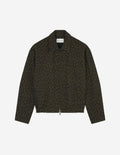 TAILORED BLOUSON IN LEOPARD PRINTED CANVAS