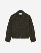 TAILORED BLOUSON IN LEOPARD PRINTED CANVAS