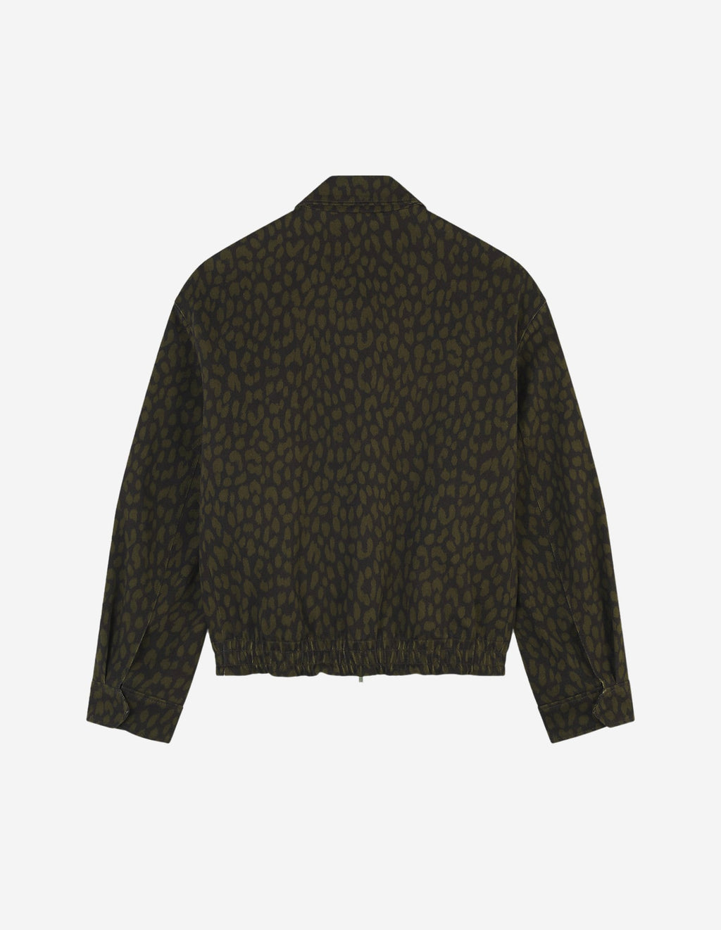  TAILORED BLOUSON IN LEOPARD PRINTED CANVAS
