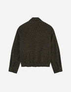  TAILORED BLOUSON IN LEOPARD PRINTED CANVAS