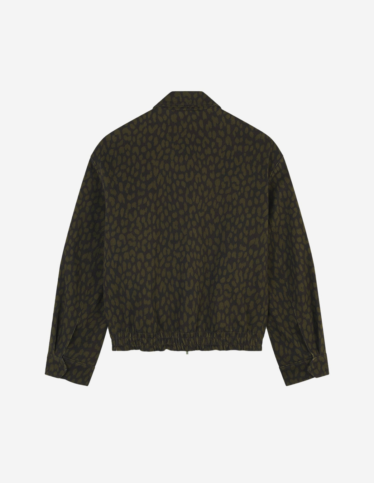  TAILORED BLOUSON IN LEOPARD PRINTED CANVAS
