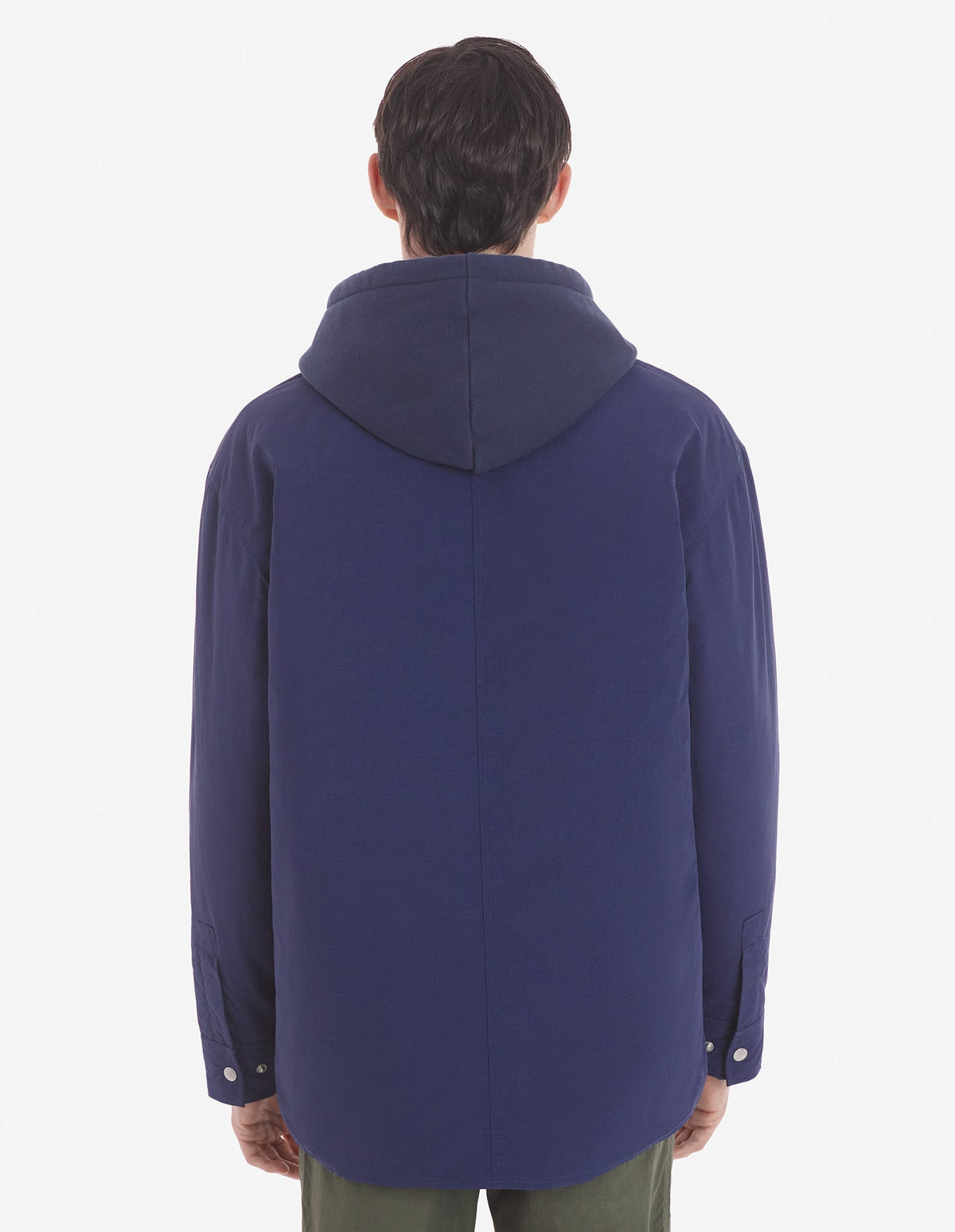  PADDED OVERSHIRT IN CRISPY NYLON WITH BOLD FOX HEAD PATCH