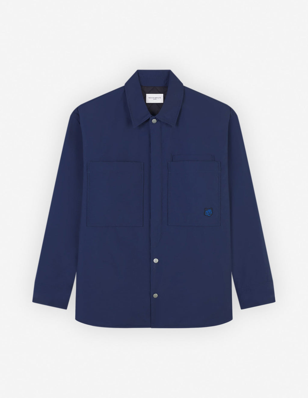  PADDED OVERSHIRT IN CRISPY NYLON WITH BOLD FOX HEAD PATCH