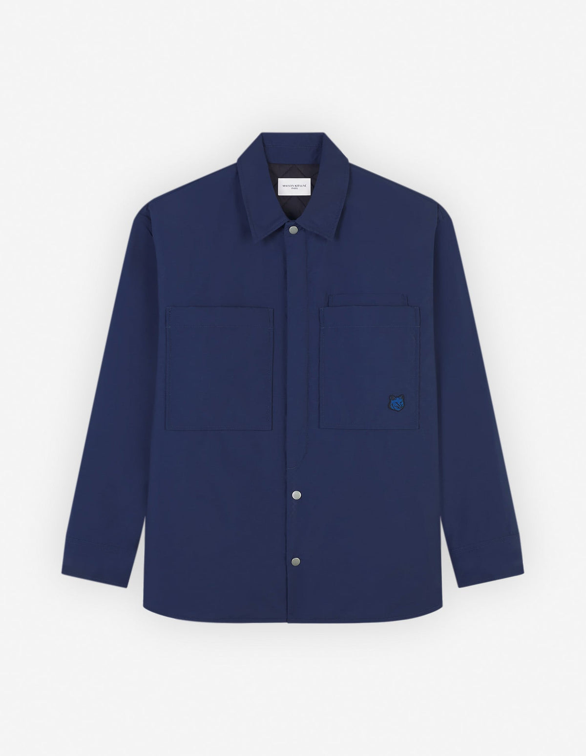  PADDED OVERSHIRT IN CRISPY NYLON WITH BOLD FOX HEAD PATCH