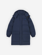  HOODED LONG PUFFER IN NYLON WITH BOLD FOX HEAD PATCH
