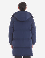  HOODED LONG PUFFER IN NYLON WITH BOLD FOX HEAD PATCH
