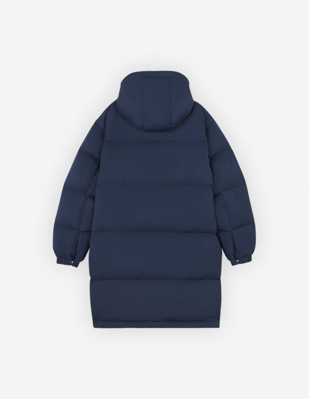  HOODED LONG PUFFER IN NYLON WITH BOLD FOX HEAD PATCH