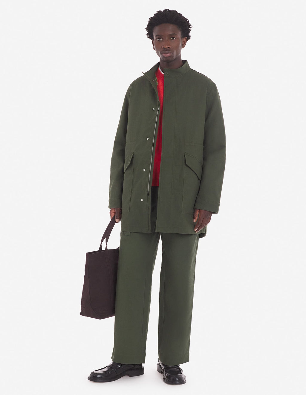  MILITARY PARKA WITH DETACHABLE LINING IN WASHED CO