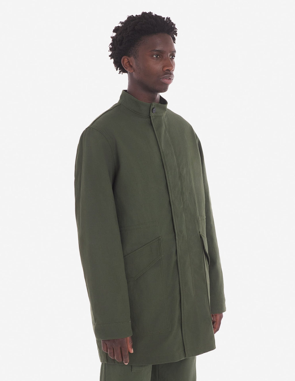  MILITARY PARKA WITH DETACHABLE LINING IN WASHED CO
