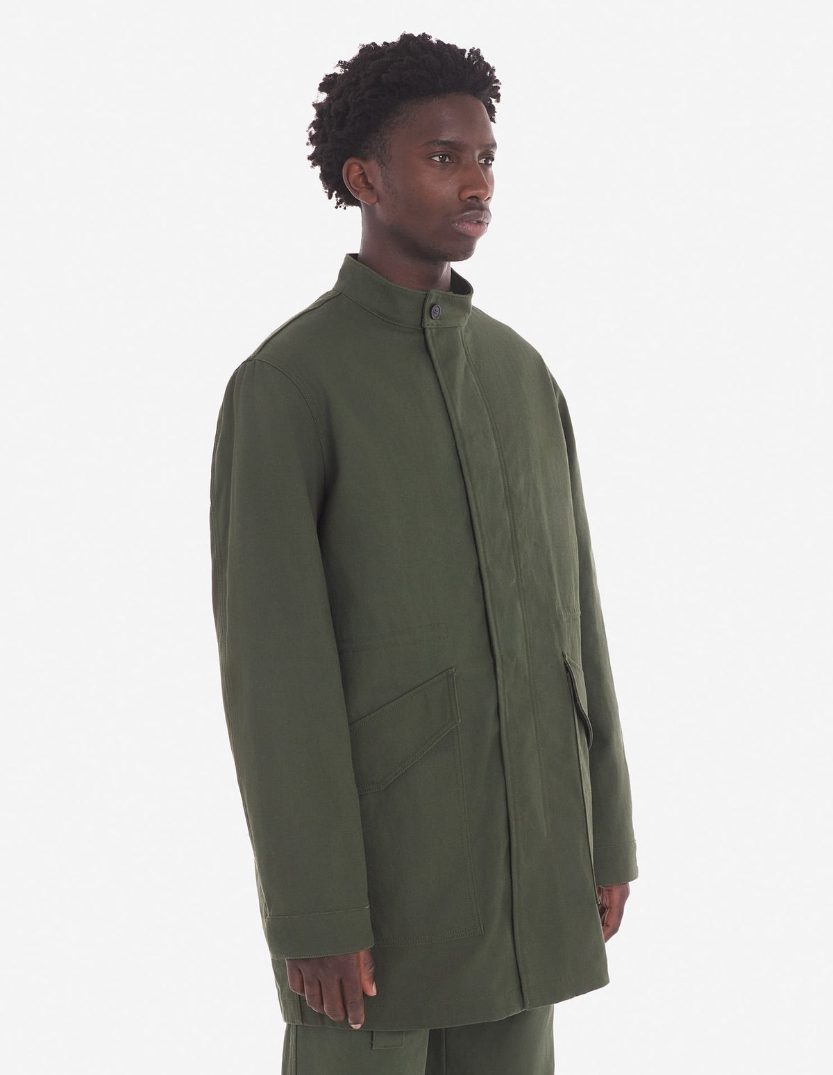  MILITARY PARKA WITH DETACHABLE LINING IN WASHED CO