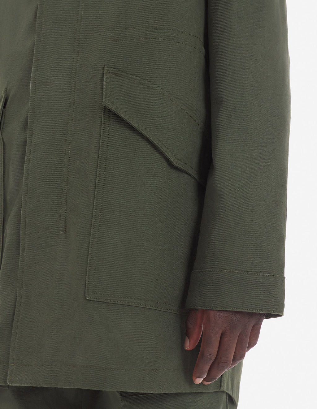  MILITARY PARKA WITH DETACHABLE LINING IN WASHED CO